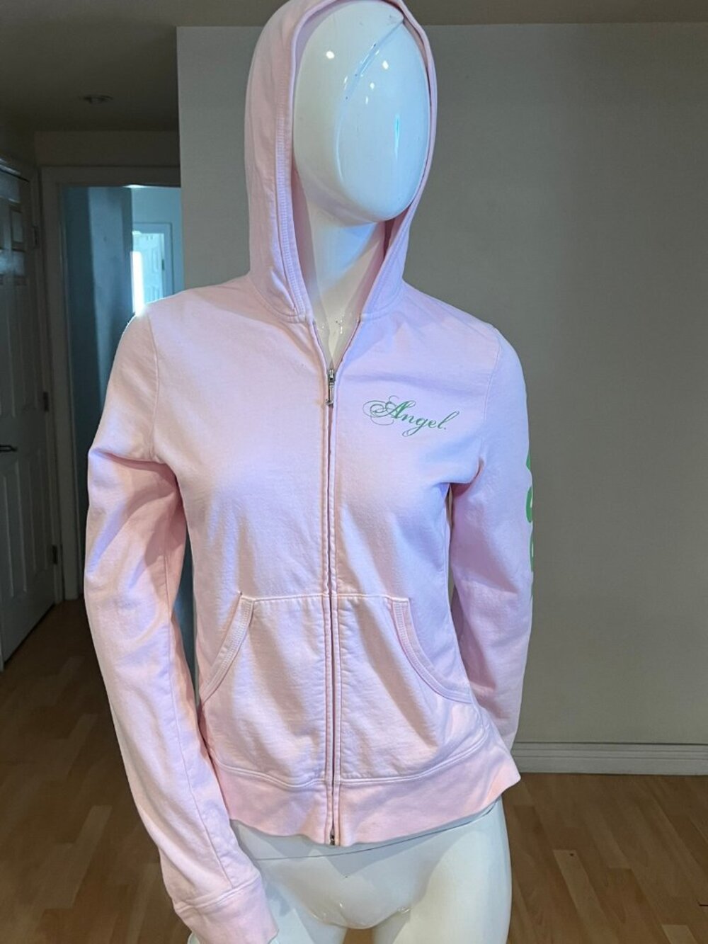 Y2K JUICY COUTURE ANGEL CHERRY BLOSSOM HOODIE JACKET SZ XL XLARGE COTTON